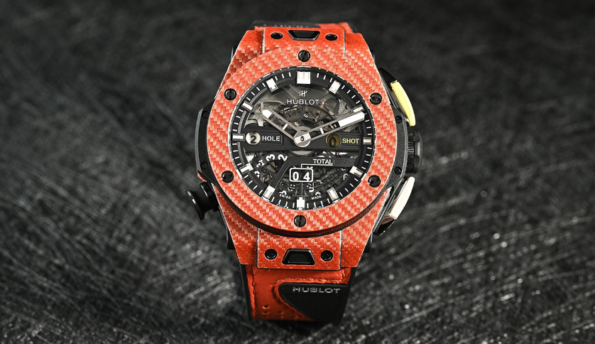 酷炫風格的橙色碳纖維宇舶高爾夫球腕錶妳怎麼看？